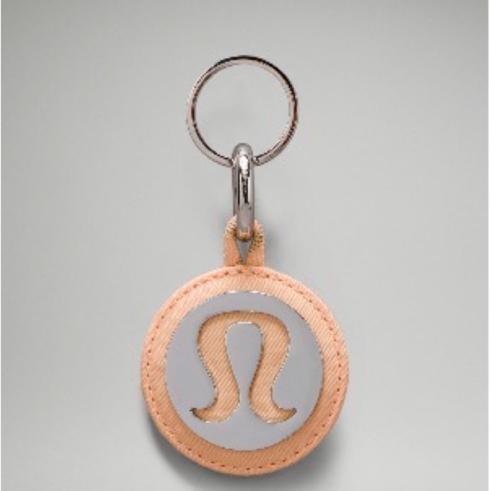 Lululemon Peach Logo Keychain